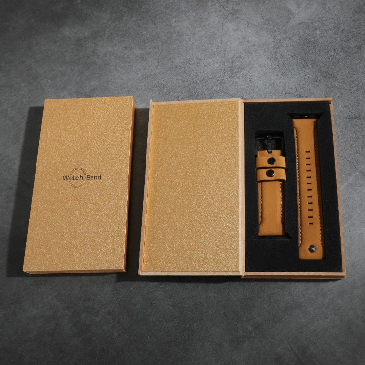 Frendorf | Für Apple Watch 5 & 4 40mm / 3 & 2 & 1 38mm Lederarmband (Braun)