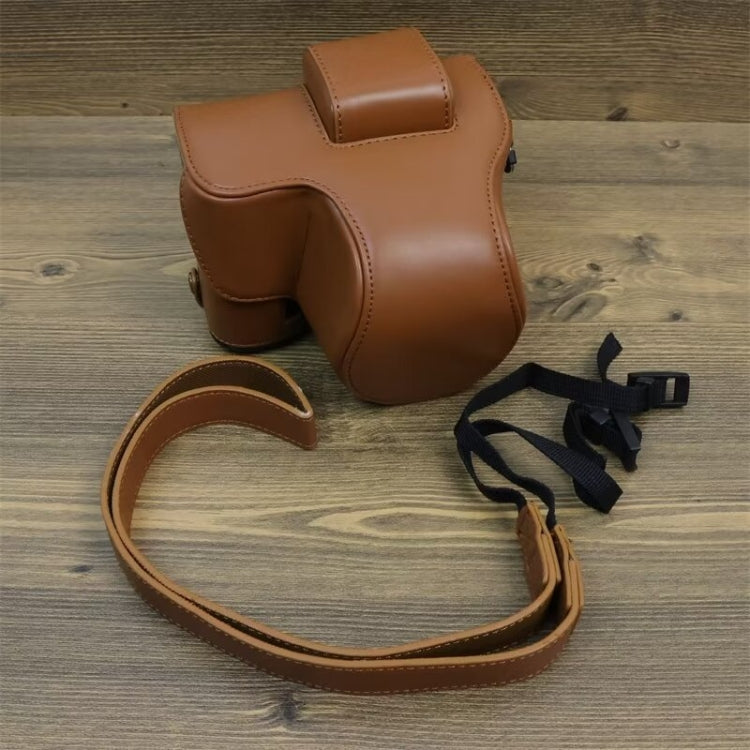 Frendorf | Für FUJIFILM X-S20 Vollkörper Leder Kameratasche mit Schultergurt (Braun)