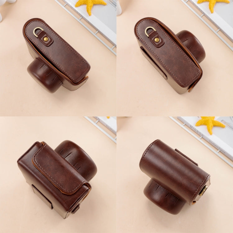 Frendorf | For FUJIFILM X100VI Full Body Leather Camera Case Bag with Strap(Coffee)