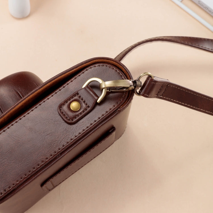 Frendorf | For FUJIFILM X100VI Full Body Leather Camera Case Bag with Strap(Coffee)