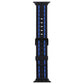 Frerndorf | Für Apple Watch Series 8&7 41mm / SE 2&6&SE&5&4 40mm / 3&2&1 38mm Silikon Wellenstil Uhrenarmband (Blau)