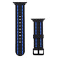 Frerndorf | Für Apple Watch Series 8&7 41mm / SE 2&6&SE&5&4 40mm / 3&2&1 38mm Silikon Wellenstil Uhrenarmband (Blau)