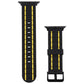 Frerndorf | Für Apple Watch Series 8&7 41mm / SE 2&6&SE&5&4 40mm / 3&2&1 38mm Silikon Wellenstil Uhrband (Gelb)
