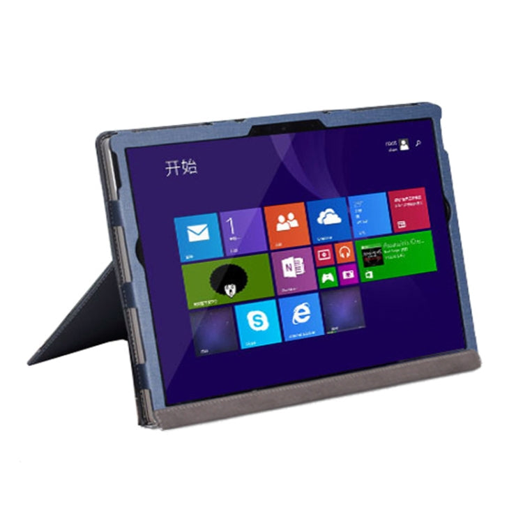 Frendorf | Für Microsoft Surface Book 3 / 2 / 1 13,5 Zoll PU-Leder-Laptop-Schutzcase mit Bildschirmständer (Dunkelblau)