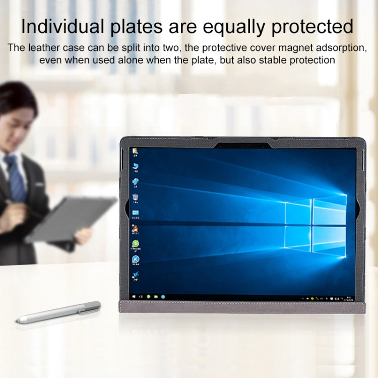 Frendorf | Für Microsoft Surface Book 3 / 2 / 1 13,5 Zoll PU Leder Laptop Schutzhülle mit Bildschirmständer (Schwarz)