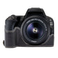 Frendorf | Voor Canon EOS 200D II / 200D Buffalo Textuur PU Leer Camera Halve Case Basis (Zwart)