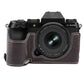 Frendorf | Für FUJIFILM X-S20 Buffalo-Textur PU-Leder Kamera Halbtäschchen Basis (Dunkelbraun)