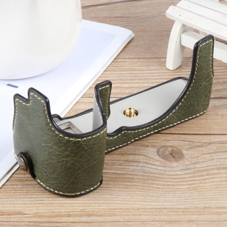 Frendorf | Für FUJIFILM X-S20 Buffalo Texture PU Leder Kamera Halbcase Basis (Grün)
