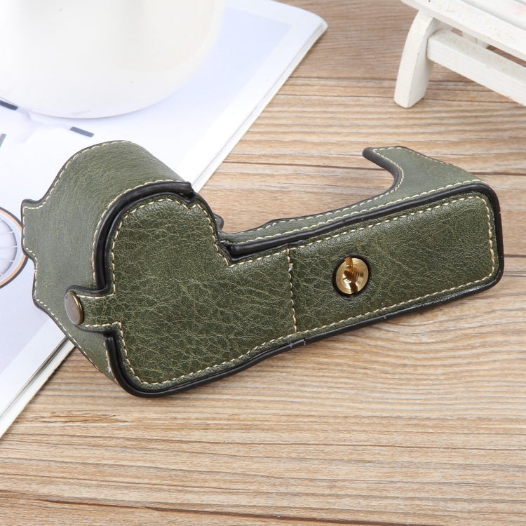 Frendorf | Für FUJIFILM X-S20 Buffalo Texture PU Leder Kamera Halbcase Basis (Grün)