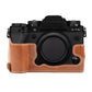 Frendorf | Voor FUJIFILM X-T5 Glanzend PU Leer Camera Halve Case Basis (Bruin)
