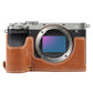 Frendorf | Voor Sony ILCE-7CM2 / Alpha 7C II Glanzende PU Leren Camera Halve Case Basis (Bruin)