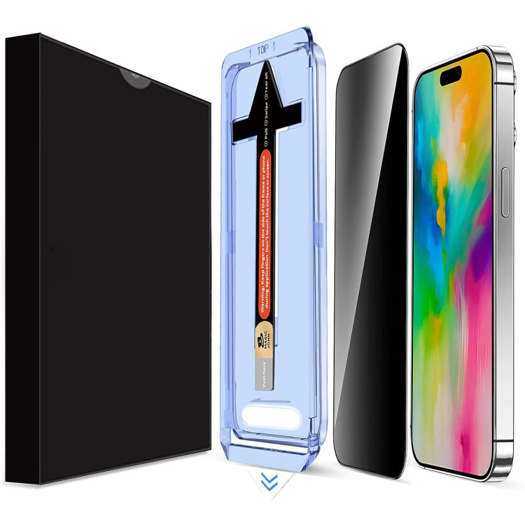 Frendorf | Für iPhone 16 Pro Max LK Easy Install Privacy Tempered Glass Film (Schwarz)