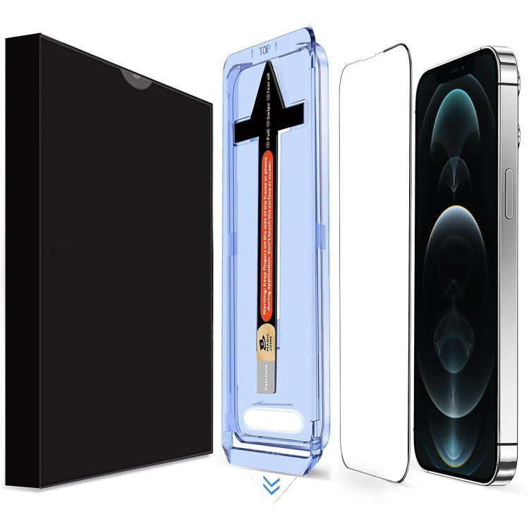 Frendorf | Für iPhone 12 Pro Max LK Easy Install HD Gehärtetes Glasfilm (Schwarz)