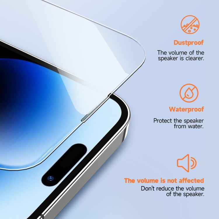 Frendorf | Für iPhone 15 Pro Max LK Easy Install HD gehärtete Glasfolie (Schwarz)