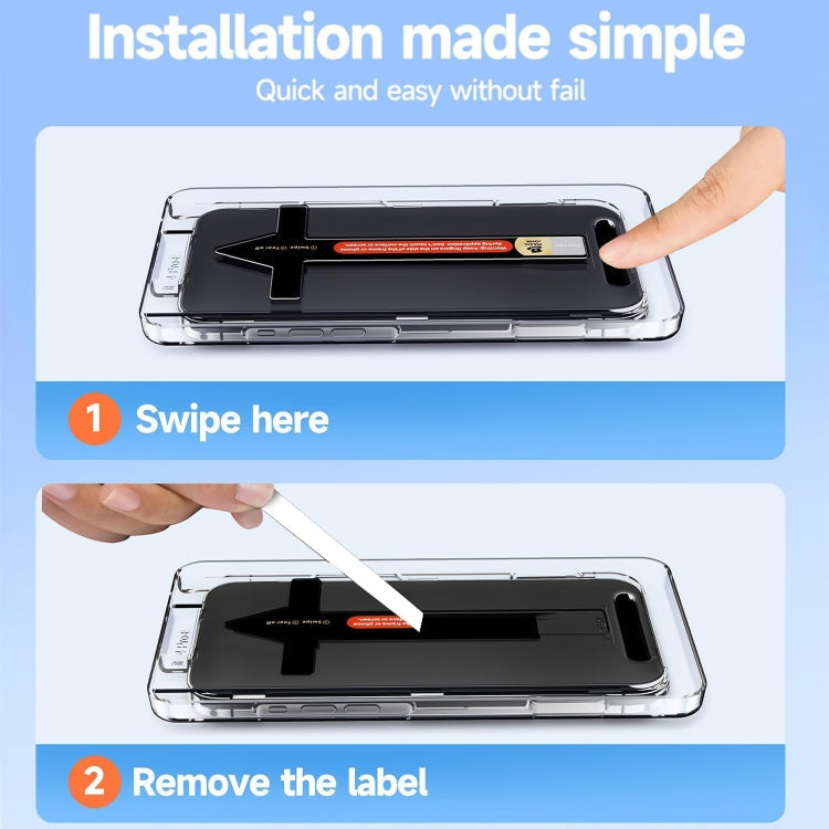 Frendorf | Für iPhone 15 Pro LK Easy Install HD Gehärtetes Glas Film (Schwarz)