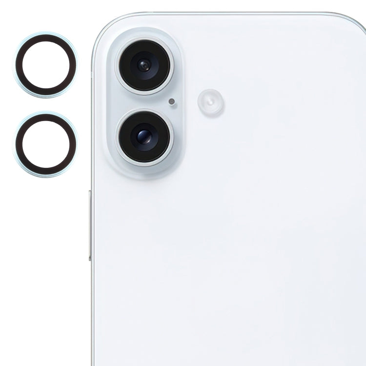 Frendorf | Für iPhone 16 / 16 Plus Rückkamera-Abdeckfilm aus gehärtetem Glas (Sierra Blau)