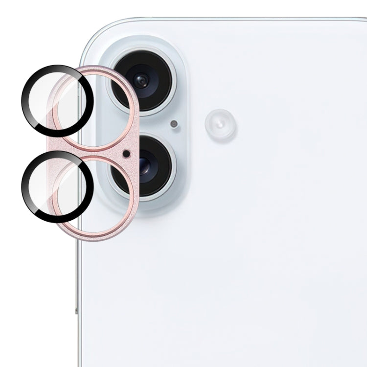 Frendorf | Für iPhone 16 / 16 Plus IMAK Metal Armor Premium Kamera Schutzfolie (Pink)
