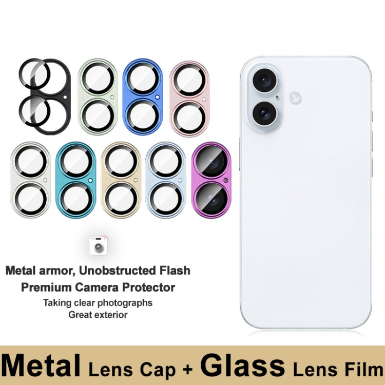 Frendorf | Für iPhone 16 / 16 Plus IMAK Metal Armor Premium Kamera Schutzfolie (Rose Rot)