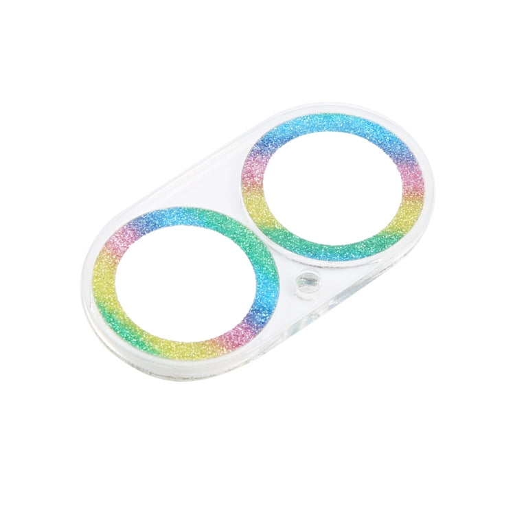 Frendorf | Für iPhone 16 / 16 Plus Glitter Ring Gehärtetes Glas Kameraobjektiv Folie (Farbenfroh)