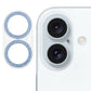 Frendorf | Für iPhone 16 / 16 Plus Glitzer Ring Gehärtetes Glas Kamera Objektivfolie (Blau)