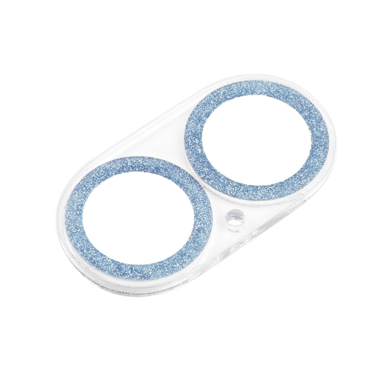 Frendorf | Für iPhone 16 / 16 Plus Glitzer Ring Gehärtetes Glas Kamera Objektivfolie (Blau)