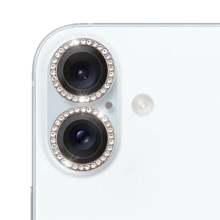 Frendorf | Für iPhone 16 / 16 Plus 9H Punktbohrer Kameraobjektiv Schutzring (Titanium Grau)