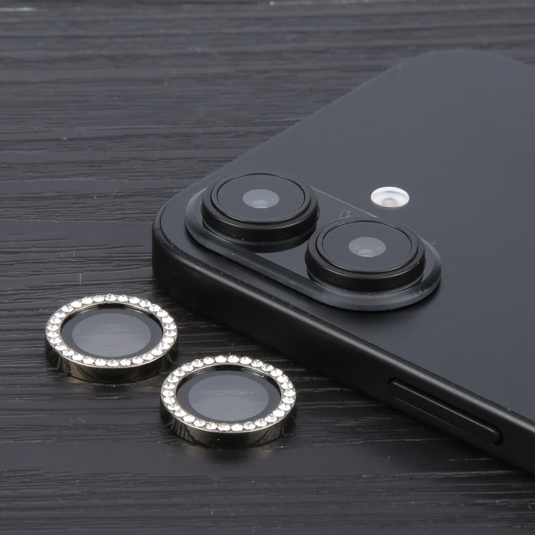 Frendorf | Für iPhone 16 / 16 Plus 9H Punktbohrer Kameraobjektiv Schutzring (Titanium Grau)