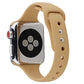 Frerndorf | Für Apple Watch Series 8&7 41mm / SE 2&6&SE&5&4 40mm / 3&2&1 38mm Dünnes Silikon Doppelspangen-Uhrenband (Walnuss)