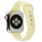 Frerndorf | Für Apple Watch Series 8&7 41mm / SE 2&6&SE&5&4 40mm / 3&2&1 38mm Dünnes Silikon Doppelverschluss-Uhrenarmband (Creme Gelb)