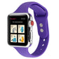 Frerndorf | Für Apple Watch Series 8&7 41mm / SE 2&6&SE&5&4 40mm / 3&2&1 38mm Dünnes Silikon Doppelverschluss-Uhrenband (Lila)