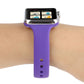 Frerndorf | Für Apple Watch Series 8&7 41mm / SE 2&6&SE&5&4 40mm / 3&2&1 38mm Dünnes Silikon Doppelverschluss-Uhrenband (Lila)