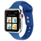 Frerndorf | Für Apple Watch Series 8&7 41mm / SE 2&6&SE&5&4 40mm / 3&2&1 38mm Dünnes Silikon Doppelverschluss Uhrenarmband (Königsblau)