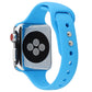 Frerndorf | Für Apple Watch Series 8&7 41mm / SE 2&6&SE&5&4 40mm / 3&2&1 38mm Dünnes Silikon Doppelverschluss Armband (Blau)