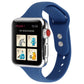 Frerndorf | Für Apple Watch Series 8&7 41mm / SE 2&6&SE&5&4 40mm / 3&2&1 38mm Dünnes Silikon Doppelverschluss Uhrenarmband (Horizon Blu)