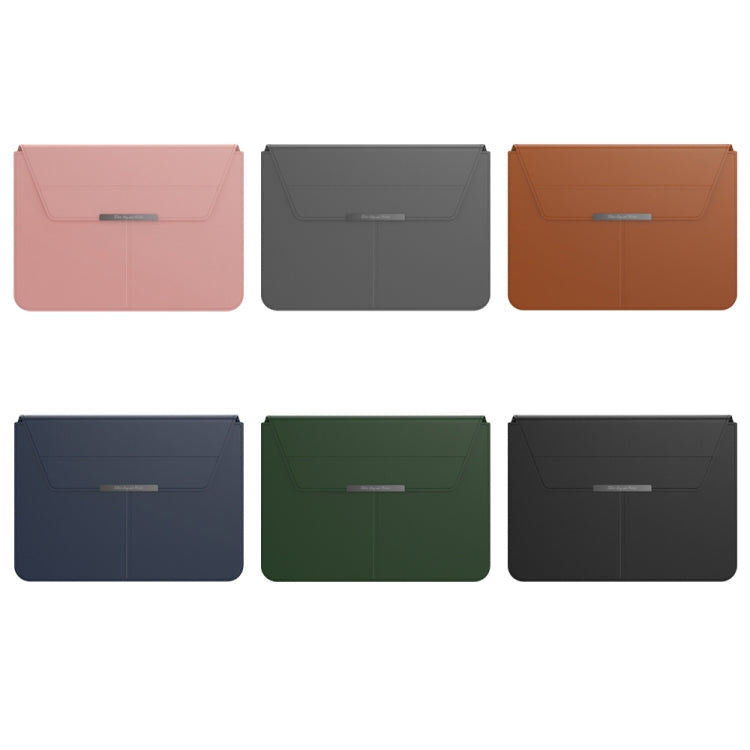 Frendorf | Multifunktionale Laptop PU Magnetic Stand Split Liner Tasche mit Mauspad-Funktion, Größe: 13-14 Zoll (Dunkelblau)