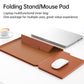 Frendorf | Multifunktionale Laptop PU Magnetic Stand Split Liner Tasche mit Mauspad-Funktion, Größe: 13-14 Zoll (Dunkelblau)