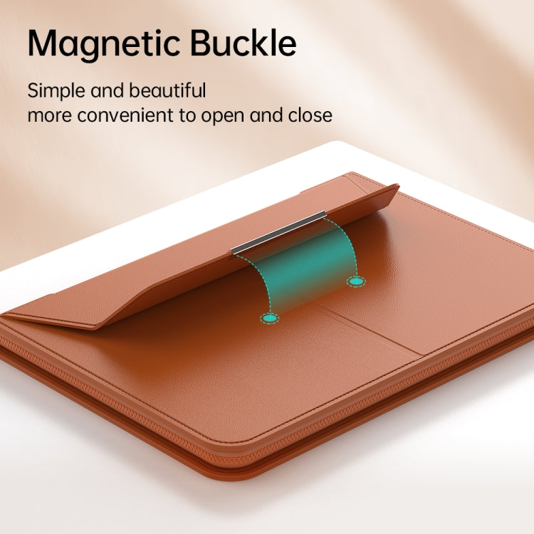 Frendorf | Multifunktionale Laptop PU Magnetic Stand Split Liner Tasche mit Mauspad-Funktion, Größe: 13-14 Zoll (Dunkelblau)