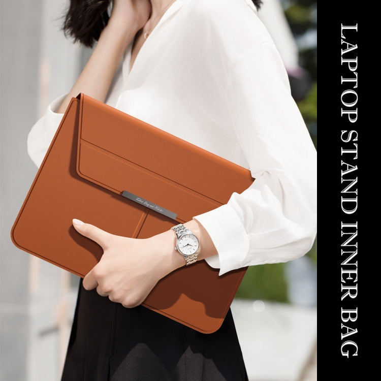 Frendorf | Multifunktionale Laptop PU Magnetic Stand Split Liner Tasche mit Mauspad-Funktion, Größe: 13-14 Zoll (Dunkelblau)