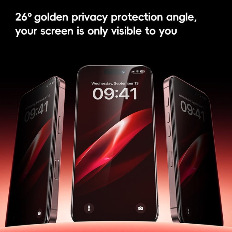 Frendorf | Für iPhone 16 Pro Max Benks Zero Sense Series Datenschutz Hartglasschutzfolie
