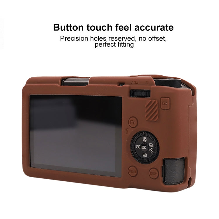 Frendorf | Voor Ricoh GR III Zacht Siliconen Beschermcase (Koffie)