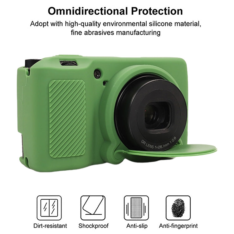 Frendorf | Voor Ricoh GR III Zachte Siliconen Beschermhoes (Groen)