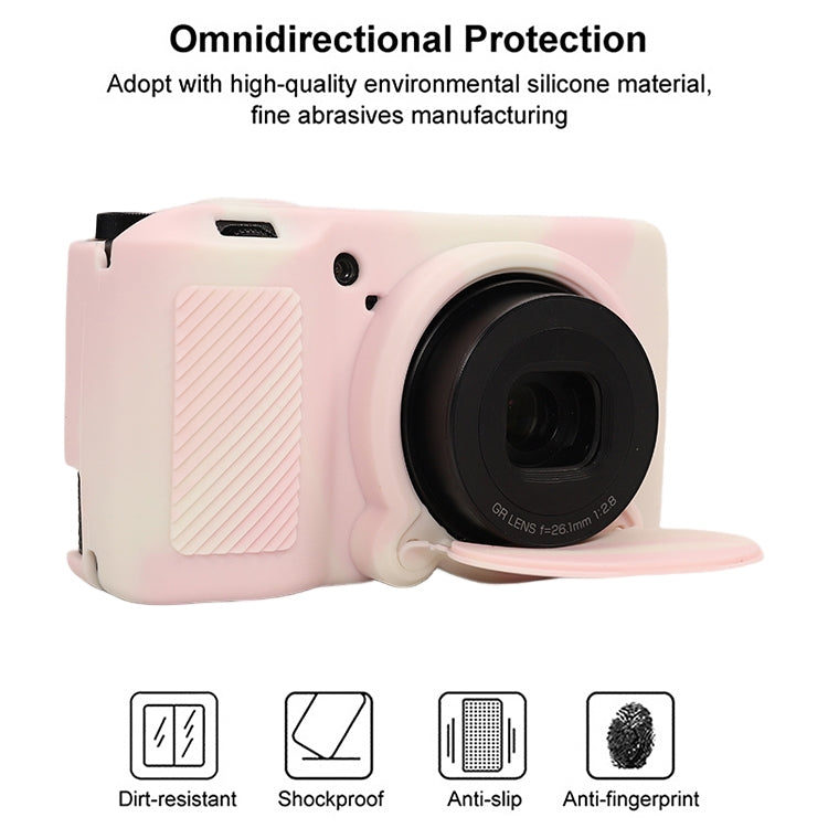 Frendorf | Voor Ricoh GR III Zachte Siliconen Beschermcase (Mistroze)