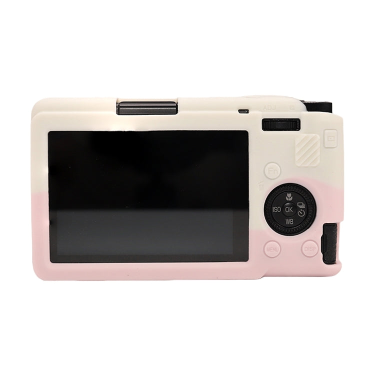 Frendorf | Voor Ricoh GR III Zachte Siliconen Beschermcase (Wit Roze)