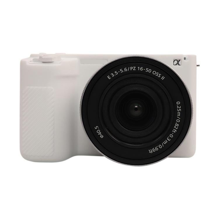 Frendorf | Voor Sony ZV-E10 II / ZV-E10M2 Glanzend Zacht Silicone Beschermcase (Wit)