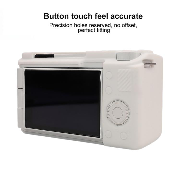 Frendorf | Voor Sony ZV-E10 II / ZV-E10M2 Glanzend Zacht Silicone Beschermcase (Wit)