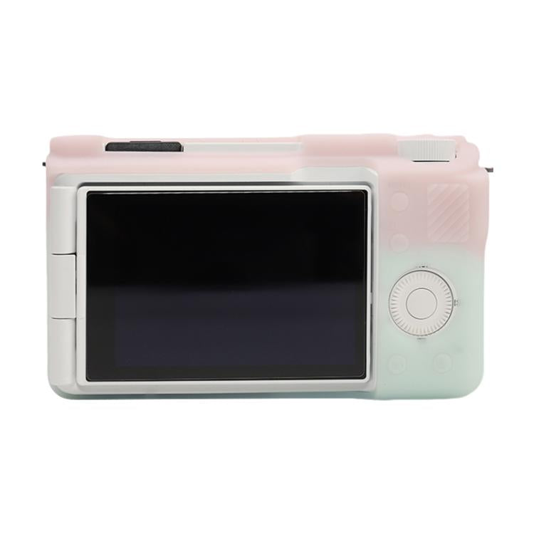 Frendorf | Voor Sony ZV-E10 II / ZV-E10M2 Glanzend Zacht Siliconen Beschermhoes (Jelly Roze Groen)