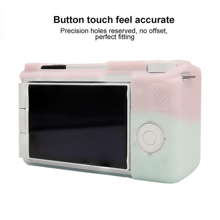 Frendorf | Voor Sony ZV-E10 II / ZV-E10M2 Glanzend Zacht Siliconen Beschermhoes (Jelly Roze Groen)