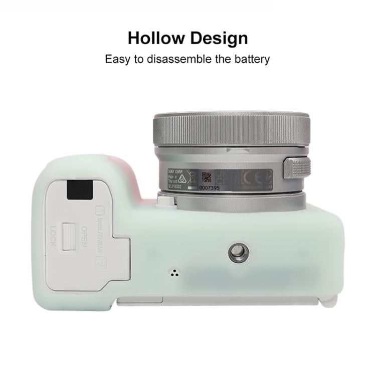Frendorf | Voor Sony ZV-E10 II / ZV-E10M2 Glanzend Zacht Siliconen Beschermhoes (Jelly Roze Groen)