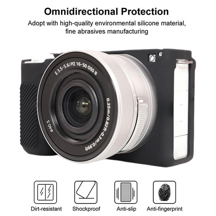 Frendorf | Für Sony ZV-E10 II / ZV-E10M2 Glänzende weiche Silikon-Schutzhülle (Schwarz)