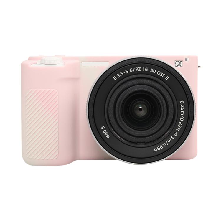 Frendorf | Voor Sony ZV-E10 II / ZV-E10M2 Glanzend Zacht Siliconen Beschermhoes (Mist Roze)